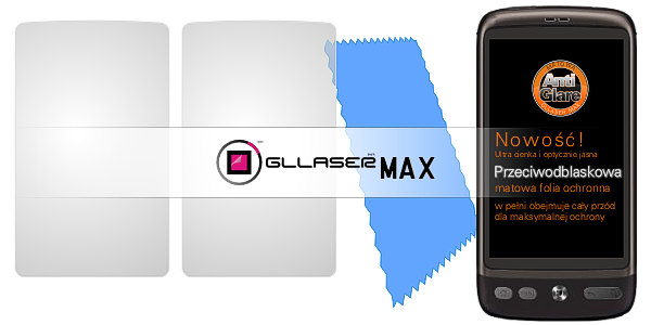 gllaser max beklejowa antyrefleksyjna folia ochronna do pda telefonów gsm 3g nawigacjia gps netbook